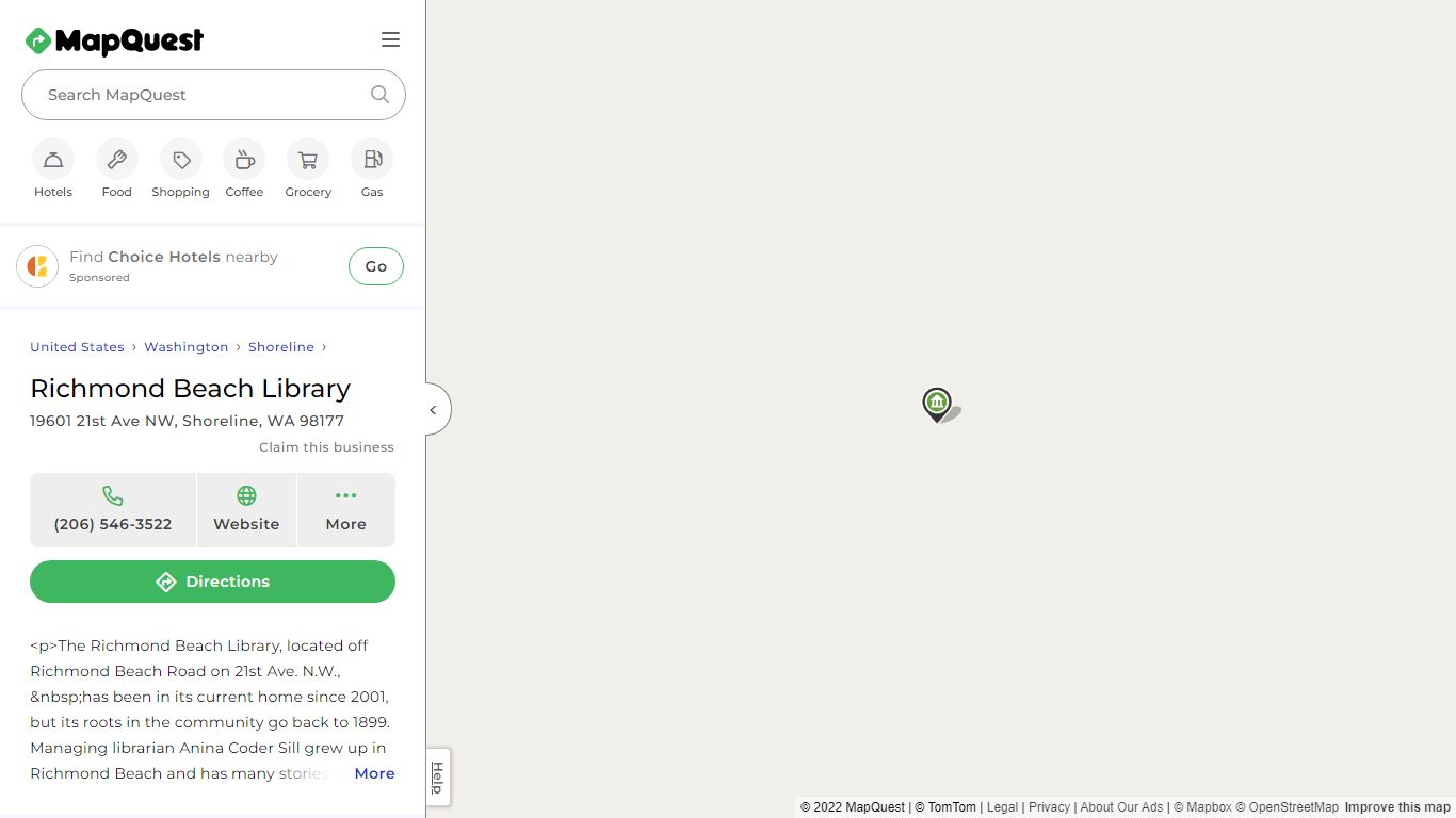 Richmond Beach Library - MapQuest